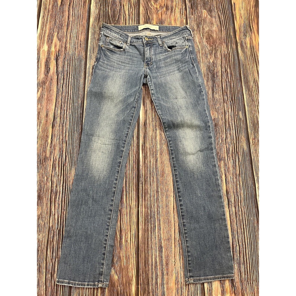 Abercrombie & Fitch Skinny Jeans Womens 4s Blue Dark Wash Denim Mid Rise Zip Fly